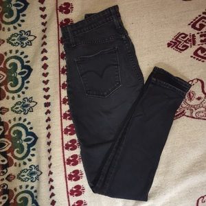 Grey/black Levi High Rise Skinny Jeans